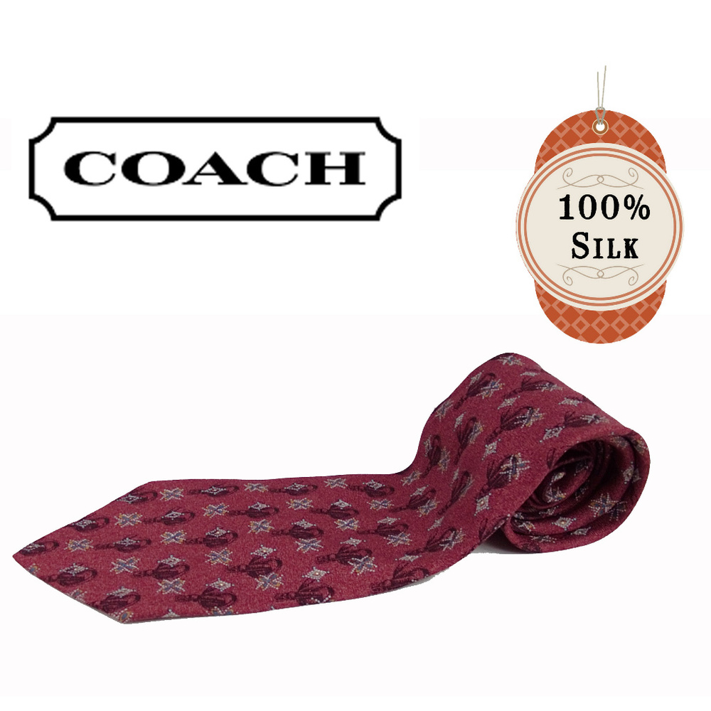 Red Coach Silk Tie